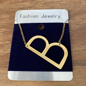 Gold Plated Letter B necklace